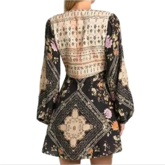 Free People Descanso Mini Dress Small Long Sleeve Boho - Picture 3 of 11